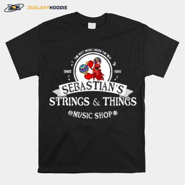 Sebastians Strings Things Music Shop Little Mermaid T-Shirt
