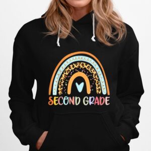 Second Grade Rainbow Leopard Girls Teacher Team 2Nd Grade Hoodie