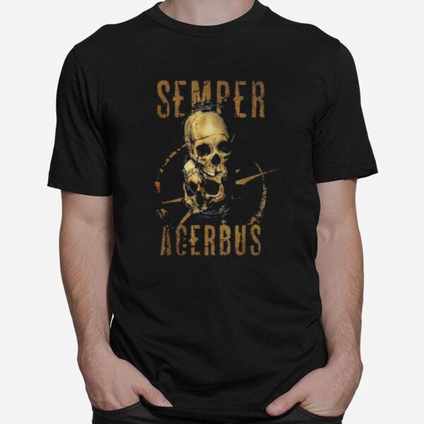 Semper Acerbus Twin Skulls T-Shirt