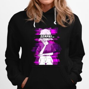 Senpai Anime Girl Vaporwave Manga Waifu Notice Me Kpop Hoodie