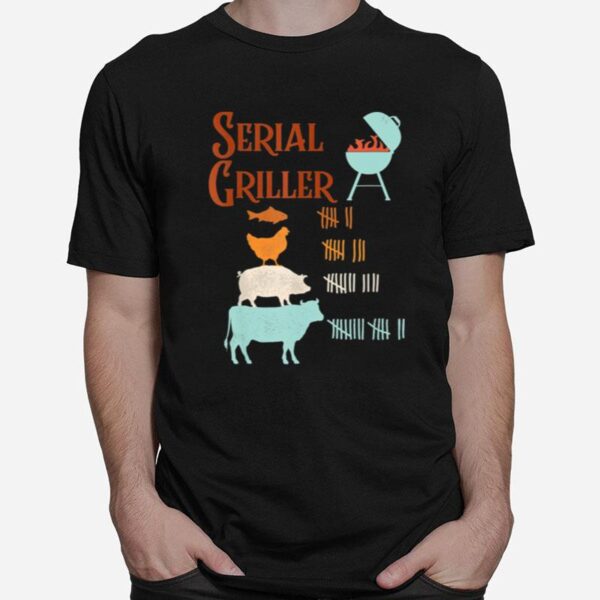 Serial Griller Vintage Grilling Bbq Master T-Shirt