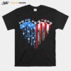 Sewing Heart With American Flag T-Shirt