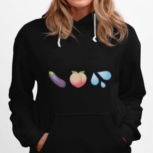 Sex Emojis Peach Eggplant Water Hoodie