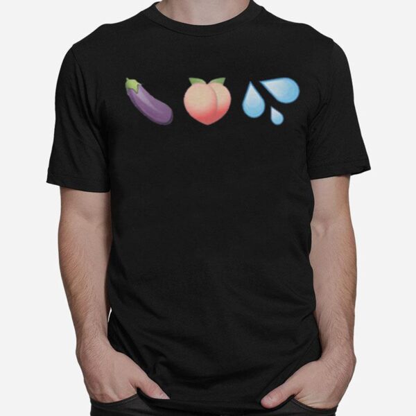 Sex Emojis Peach Eggplant Water T-Shirt