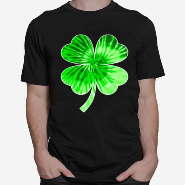 Shamrock Four Leaf Clover Tie Dye T-Shirt