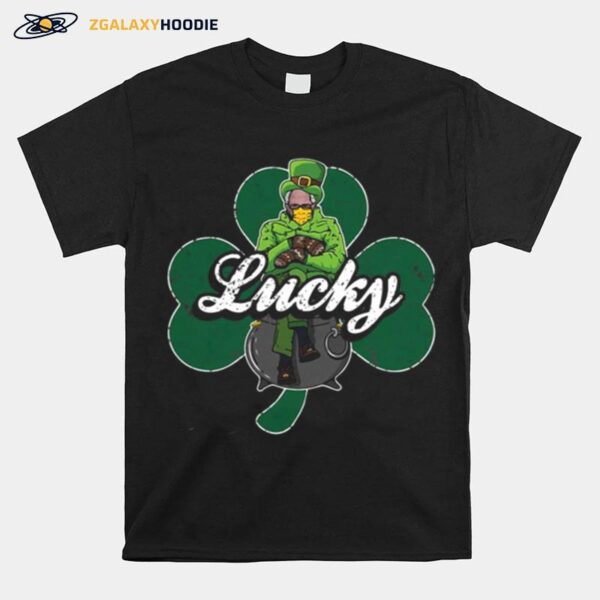 Shamrock Lucky Leprechaun Bernie Sanders Smitten Mittens T-Shirt