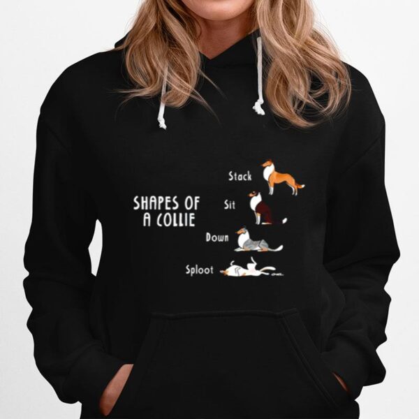 Shapes Of A Collie Stack Sit Down Sploot Hoodie