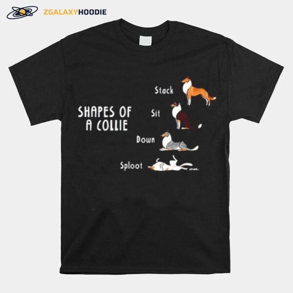 Shapes Of A Collie Stack Sit Down Sploot T-Shirt