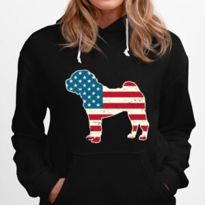 Shar Pei 4Th Of July Usa American Flag Dog Hoodie