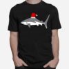 Shark Santa Hat Fin T-Shirt