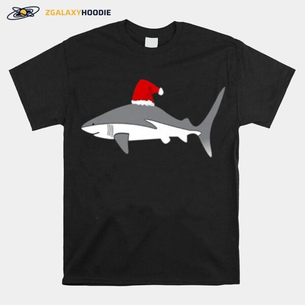 Shark Santa Hat Fin T-Shirt