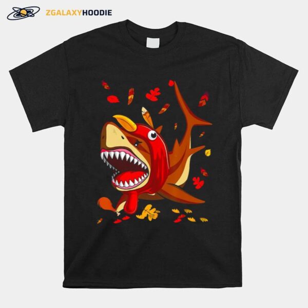 Shark With Fall Thanksgiving T-Shirt