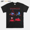 Sharkdog Phases With Flowers T-Shirt