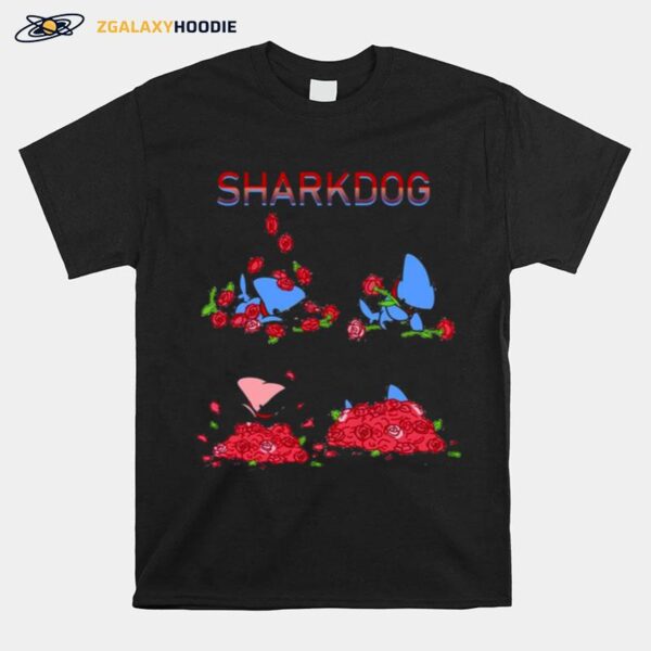 Sharkdog Phases With Flowers T-Shirt