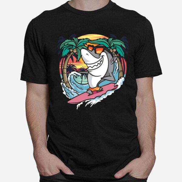 Sharks Ready For Summer Surfing Shark T-Shirt