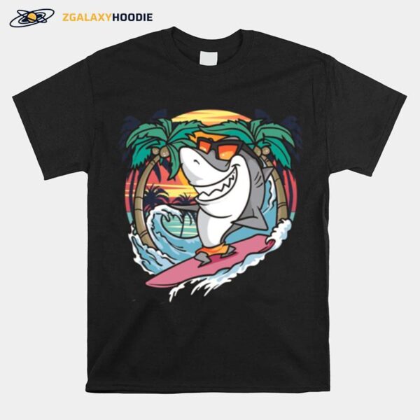 Sharks Ready For Summer Surfing Shark T-Shirt