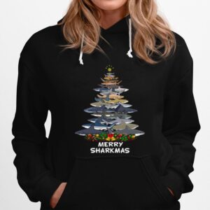 Sharks Tree Merry Sharkmas Hoodie