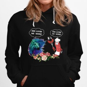 She Loves Me More Horses And Sausage Hoodie