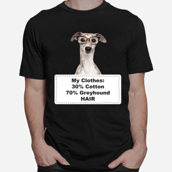Shedding Dog Greyhound W Glasses T-Shirt