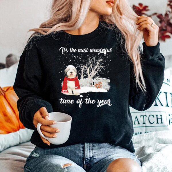 Sheep Dog Its The Most Wonderful Time Of The Year Christmas Sweater