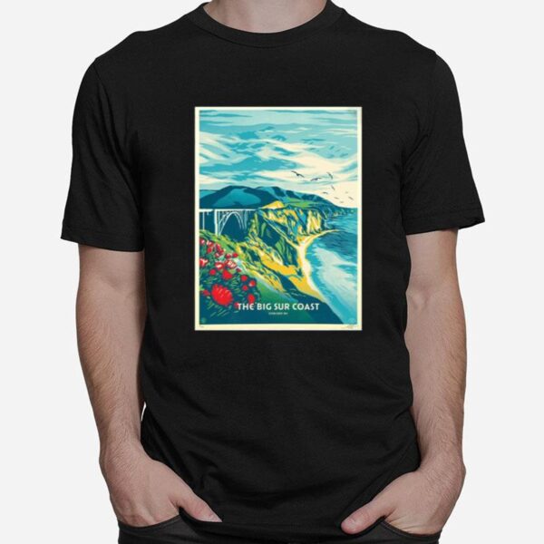 Shepard Fairey Big Sur Coast Poster Artist Edition 2022 T-Shirt