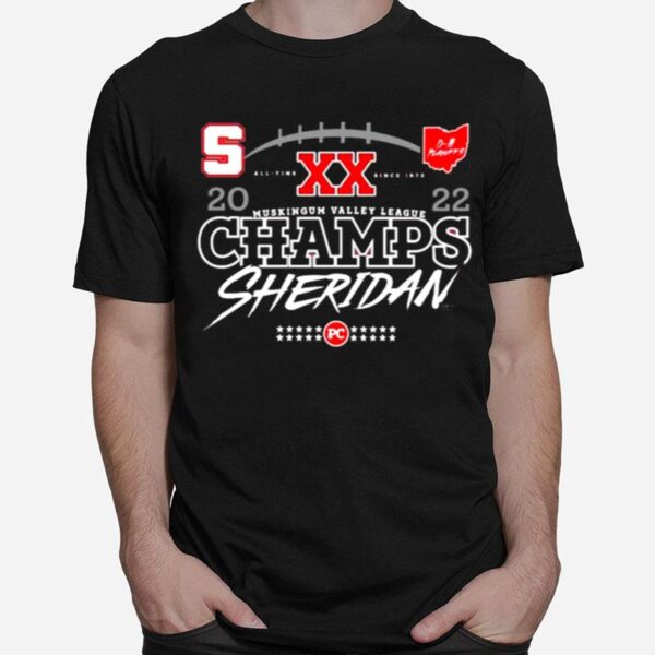 Sheridan General Football 2022 Muskingum Valley League Champions T-Shirt