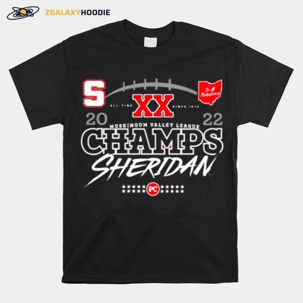 Sheridan General Football 2022 Muskingum Valley League Champions T-Shirt