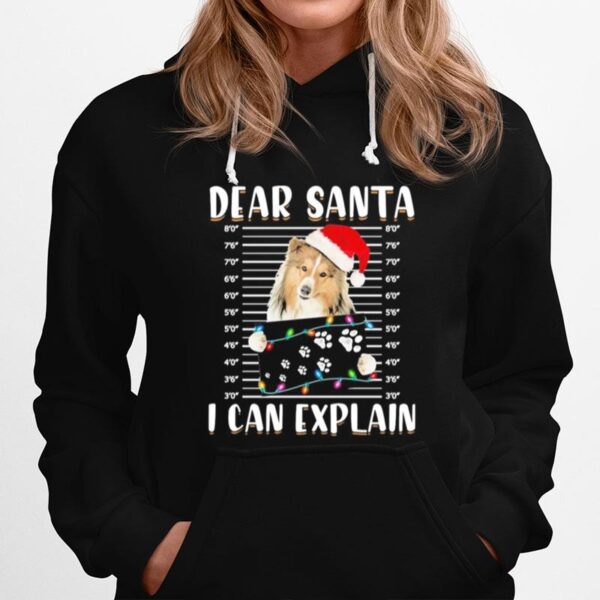 Shetland Sheepdog Dear Santa I Can Explain Christmas Sweater Hoodie