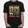 Shiba Inu Dad Drink Beer Hang With Dog Vintage T-Shirt