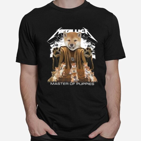 Shiba Inu Metallica Master Of Puppies T-Shirt