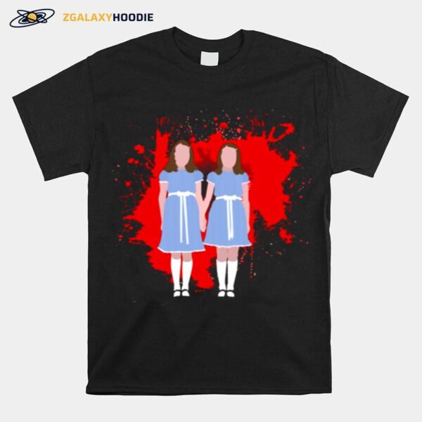 Shining Twins Horror Film Halloween Blood Bath T-Shirt