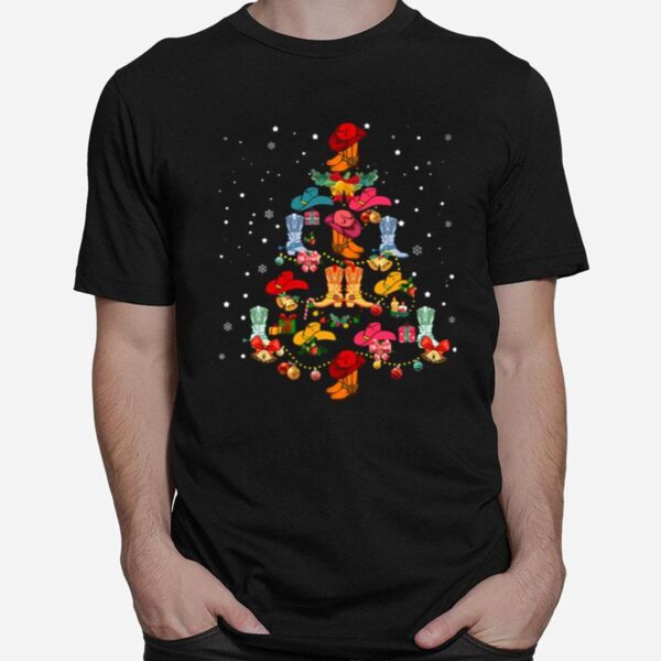 Shoes Line Dance Christmas Tree T-Shirt