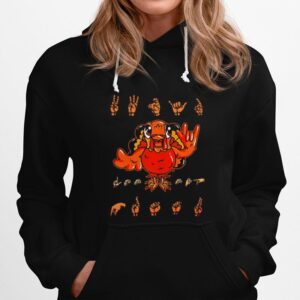 Sign Language Thanksgiving Turkey I Love You Asl Hoodie