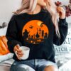 Silhouette Orange Design The Nightmare Before Christmas Halloween Sweater