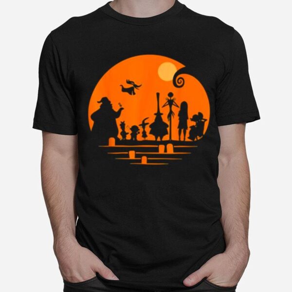 Silhouette Orange Design The Nightmare Before Christmas Halloween T-Shirt