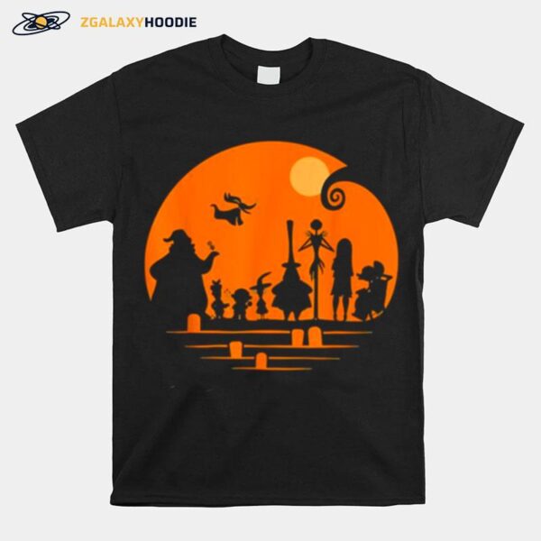 Silhouette Orange Design The Nightmare Before Christmas Halloween T-Shirt