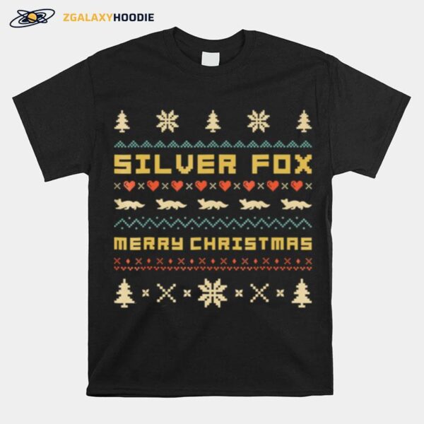 Silver Fox Merry Christmas Ugly Christmas T-Shirt