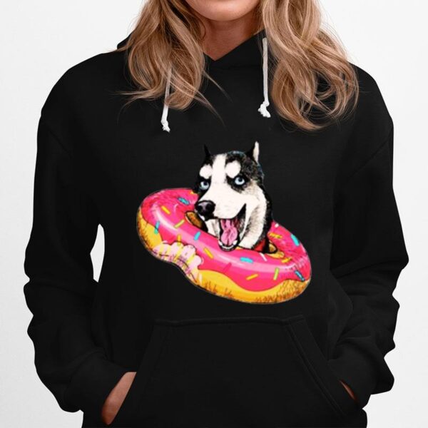 Sily Illustratio Siberian Funny Husky Donut Hoodie