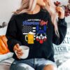 Simple American Girl Us Flag German Shepard Shepherd Dog K9 Sweater