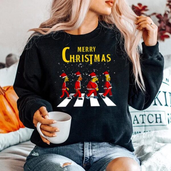 Simps Merry Chirstmas On Abbey Road Sweater