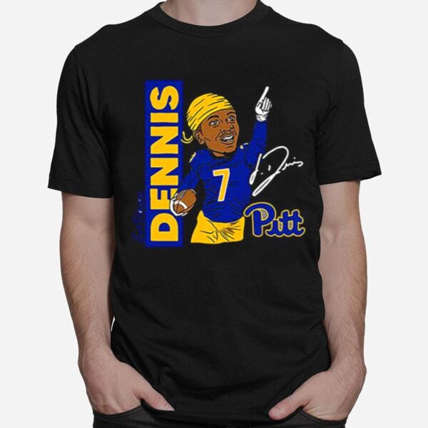 Sirvocea Dennis Pitt Panthers Football Signature T-Shirt