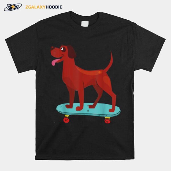 Skateboard Dog Skater Cute Boys Girls T-Shirt