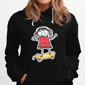 Skateboard Girl And Girls Skateboards Hoodie