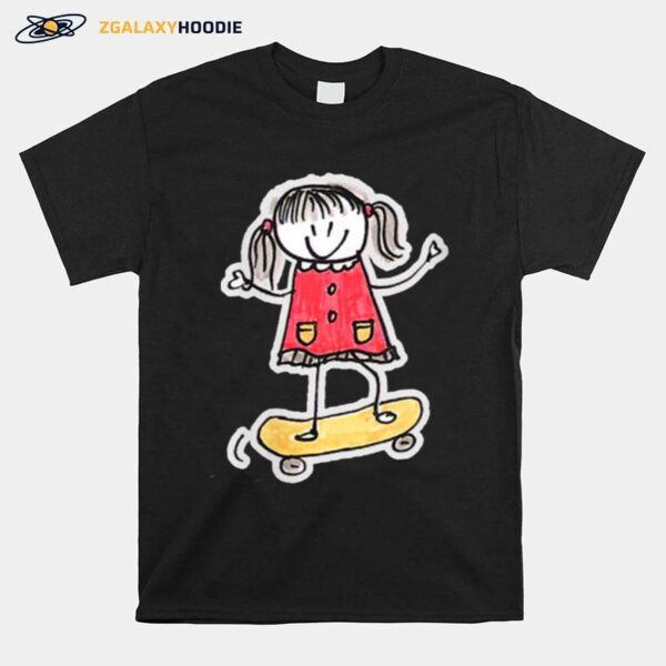 Skateboard Girl And Girls Skateboards T-Shirt