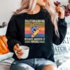 Skateboarding Because Murder Is Wrong Vintage Retro Sweater