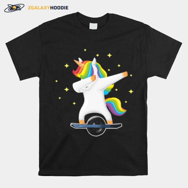 Skating Dabbing Unicorn On Onewheel T-Shirt