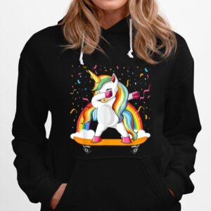 Skating Unicorn Dabbing Unicorn Skater Hoodie