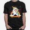 Skating Unicorn Dabbing Unicorn Skater T-Shirt