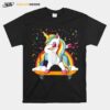 Skating Unicorn Dabbing Unicorn Skater T-Shirt