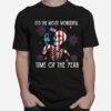 Skeleton American Flag Its The Most Wonderful Time Of The Year Firework T-Shirt